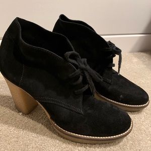 JCrew Black Suede Bootie